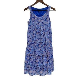 Boho Festival Style Tiered Layered Dress‎ 4 Paisley Chiffon Sheer Cowgirl Indie